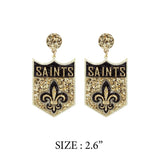 JHP Collection Saints Shield Glitter Post Earring