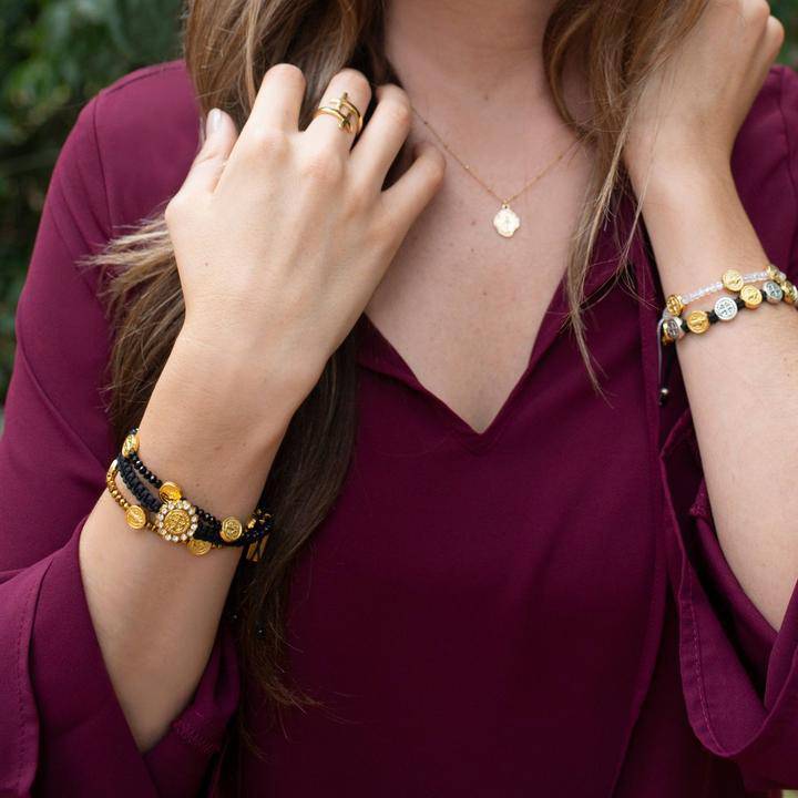 My Saint My Hero My Saint My Hero Gratitude Crystal Bracelet Gold Medals - Little Miss Muffin Children & Home