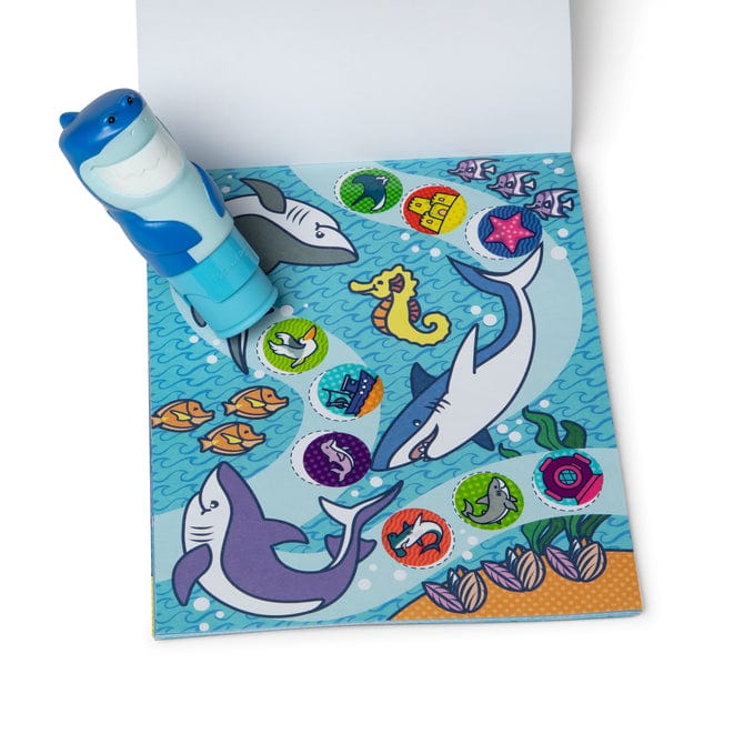 Melissa & Doug Sticker WOW!® Activity Pad & Sticker Stamper - Shark - Little Miss Muffin Children & Home