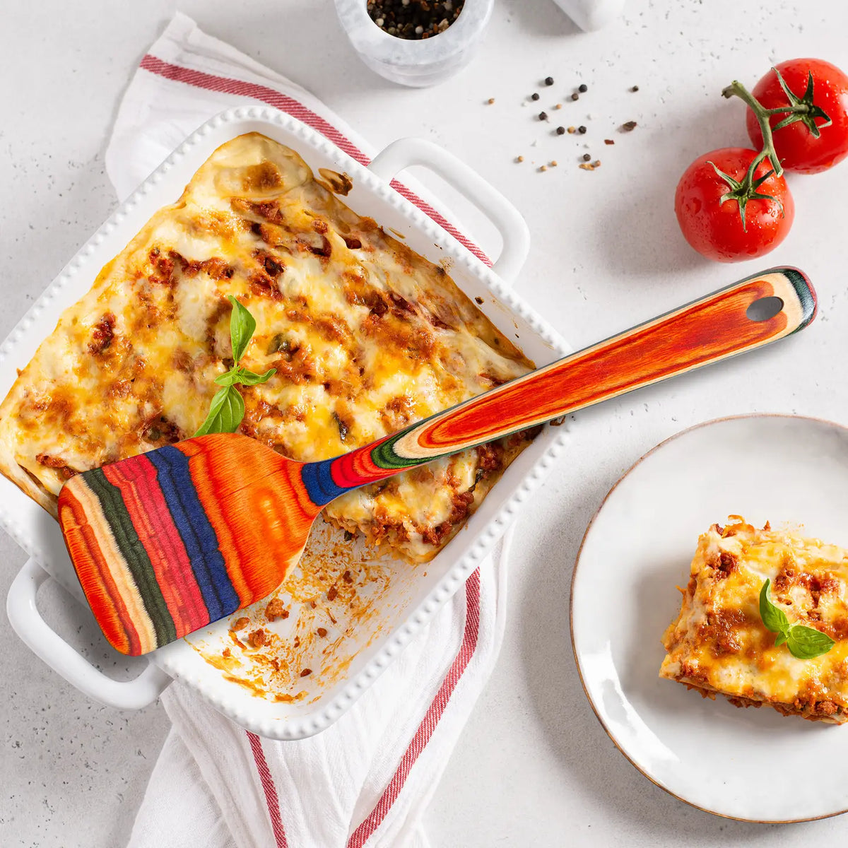 Baltique® Marrakesh Colorful Wooden Spatula, 12.5"