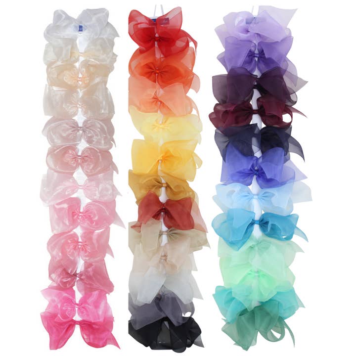 Bows Arts Bow Arts OR48 Giant Organdy Bow 9" on Clippie - Little Miss Muffin Children & Home