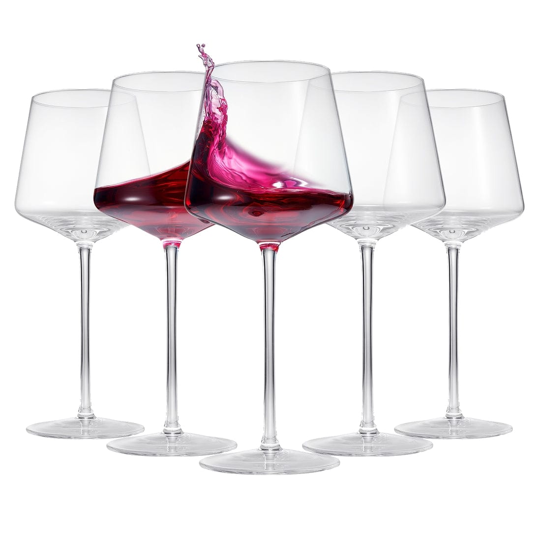 The Wine Savant / Khen Glassware Thin Universal All Purpose Crystal Wine Glass Set of 6 - Little Miss Muffin Children & Home
