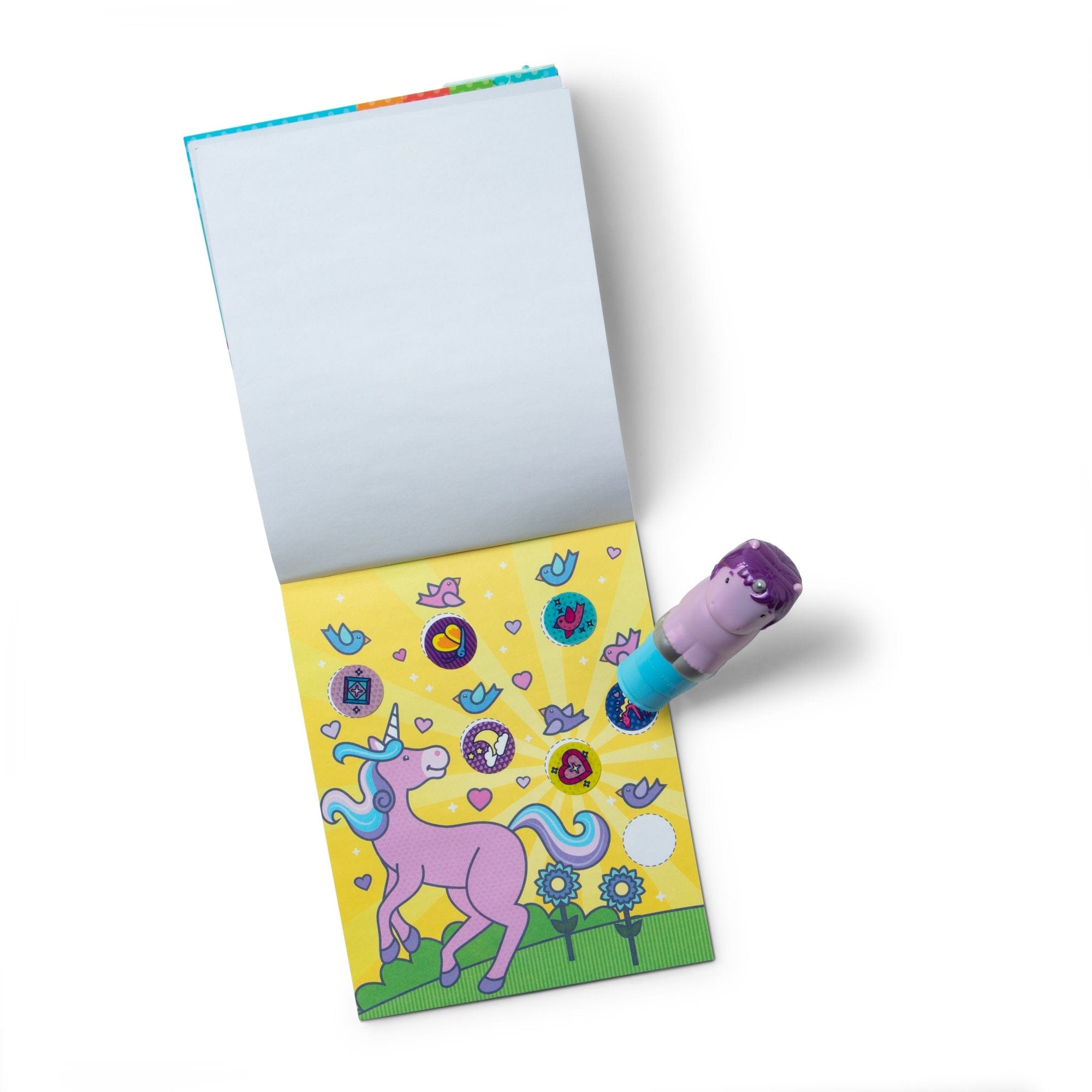 Melissa & Doug Melissa & Doug Sticker WOW! Activity Pad & Sticker Stamper - Purple Unicorn - Little Miss Muffin Children & Home