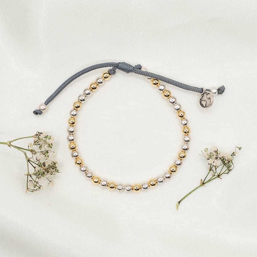 My Saint My Hero My Saint My Hero Kind Morse Code Bracelet Silver-Tone and Gold-Tone Metal Beads - Little Miss Muffin Children & Home