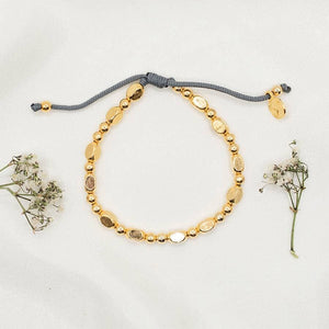 My Saint My Hero Organic Kind Morse Code Bracelet gold