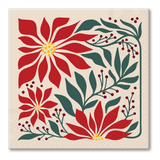 Lady Jayne Lady Jayne Beverage Napkins 20 Count Winter Poinsettia - Little Miss Muffin Children & Home