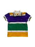 Mardi Gras Creations Thick Stripe Rugby Toddler Short Sleeve