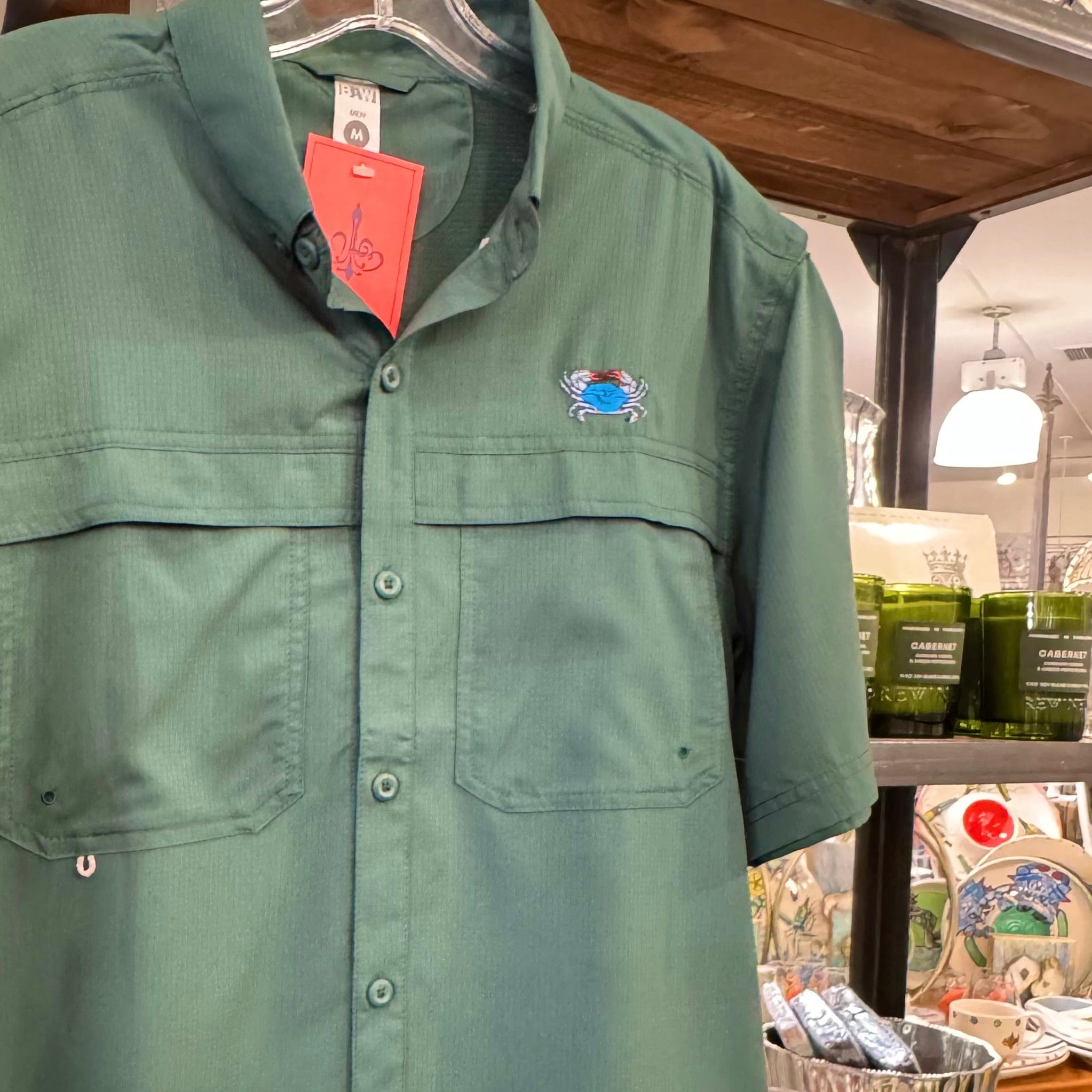 crab dress shirt Retro Rifle - Men's Button Down