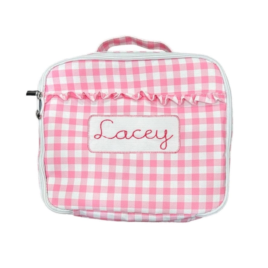 Sugar Bee Clothing Sugar Bee Clothing Lunch Bag - Pink Gingham - Little Miss Muffin Children & Home