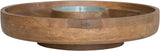 Bloomingville Bloomingville Mango Wood Lazy Susan Server with 2 Sections & Enameled Center - Little Miss Muffin Children & Home