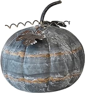 Creative Co-Op Creative Co-op Galvanized Metal Round Pumpkin, Distressed Zinc Finish - Little Miss Muffin Children & Home