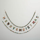 Creative Co-op Marbled Handmade Wool Felt "Merry Christmas" Garland