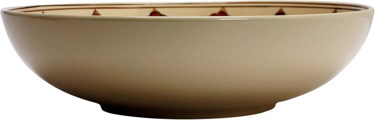 Creative Co-op Creative Co-op Hand Painted Stoneware Serving Bowl with Pattern - Little Miss Muffin Children & Home