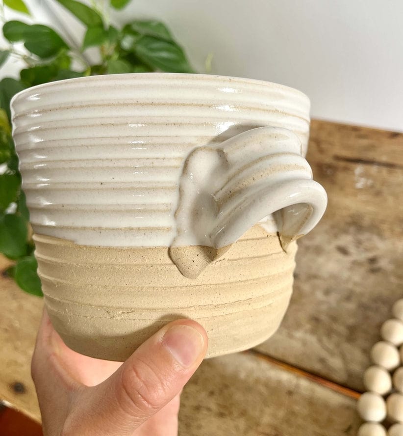 Coastal Clay Co Coastal Clay Co Bread Baker- Handmade Pottery Sourdough Summer Crock, White - Little Miss Muffin Children & Home