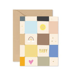 Ginger P Designs Checkerboard Baby Quilt Greeting Card