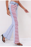 Rosa Clothing Rosa Clothing July 4th Patchwork Striped Flared Jeans - Little Miss Muffin Children & Home