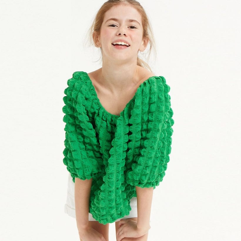 Good Girl Good Girl Tween Embossed Bubble Texture Balloon Sleeve Top - Little Miss Muffin Children & Home