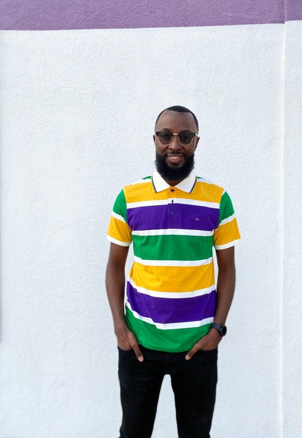 Mardi Gras Creations Mardi Gras Creations Thick Stripe Rugby Adult Short Sleeve - Little Miss Muffin Children & Home