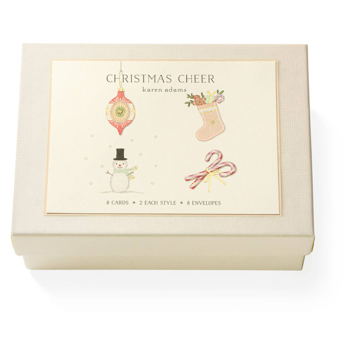 Karen Adams Designs Karen Adams Designs Christmas Cheer Note Card Box - Little Miss Muffin Children & Home