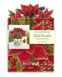 FreshCut Paper Mini Birch Poinsettia Pop-Up Greeting Card