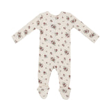 Angel Dear Misty Rose Floral 2 Way Zipper Footie