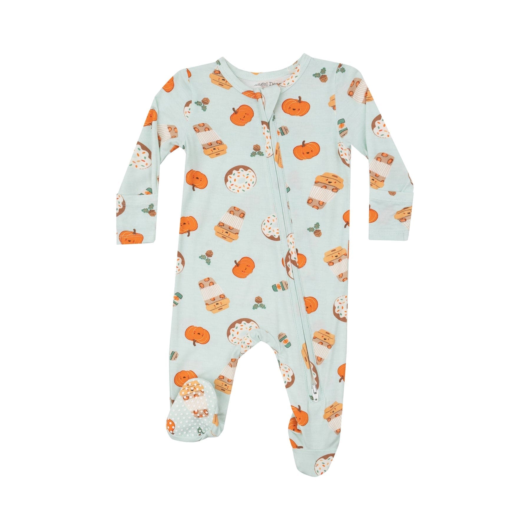 Angel Dear Angel Dear Pumpkin Spice Latte 2 Way Zipper Footie - Little Miss Muffin Children & Home