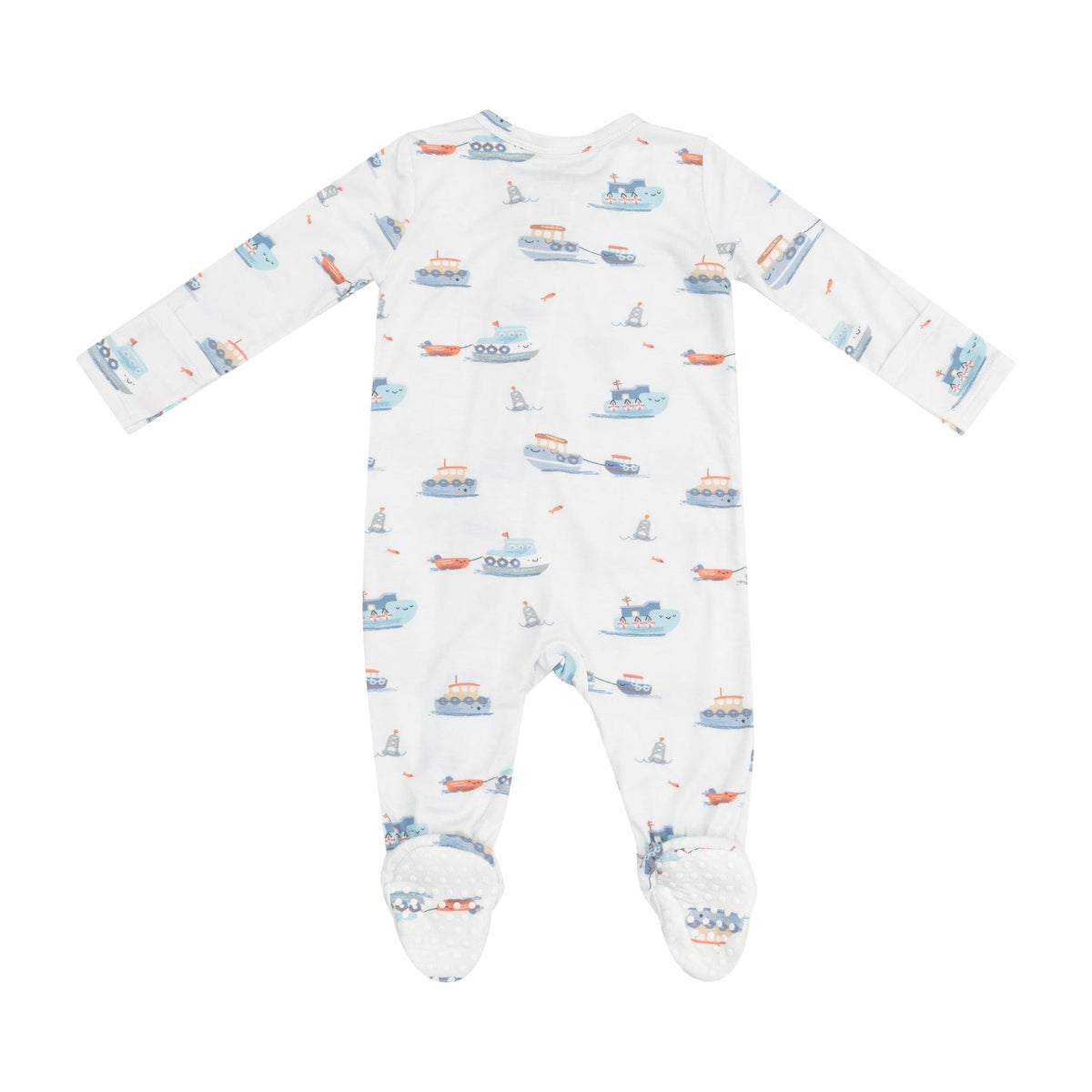 Angel Dear Angel Dear Bubbly Tugboats 2 Way Zipper Footie - Little Miss Muffin Children & Home
