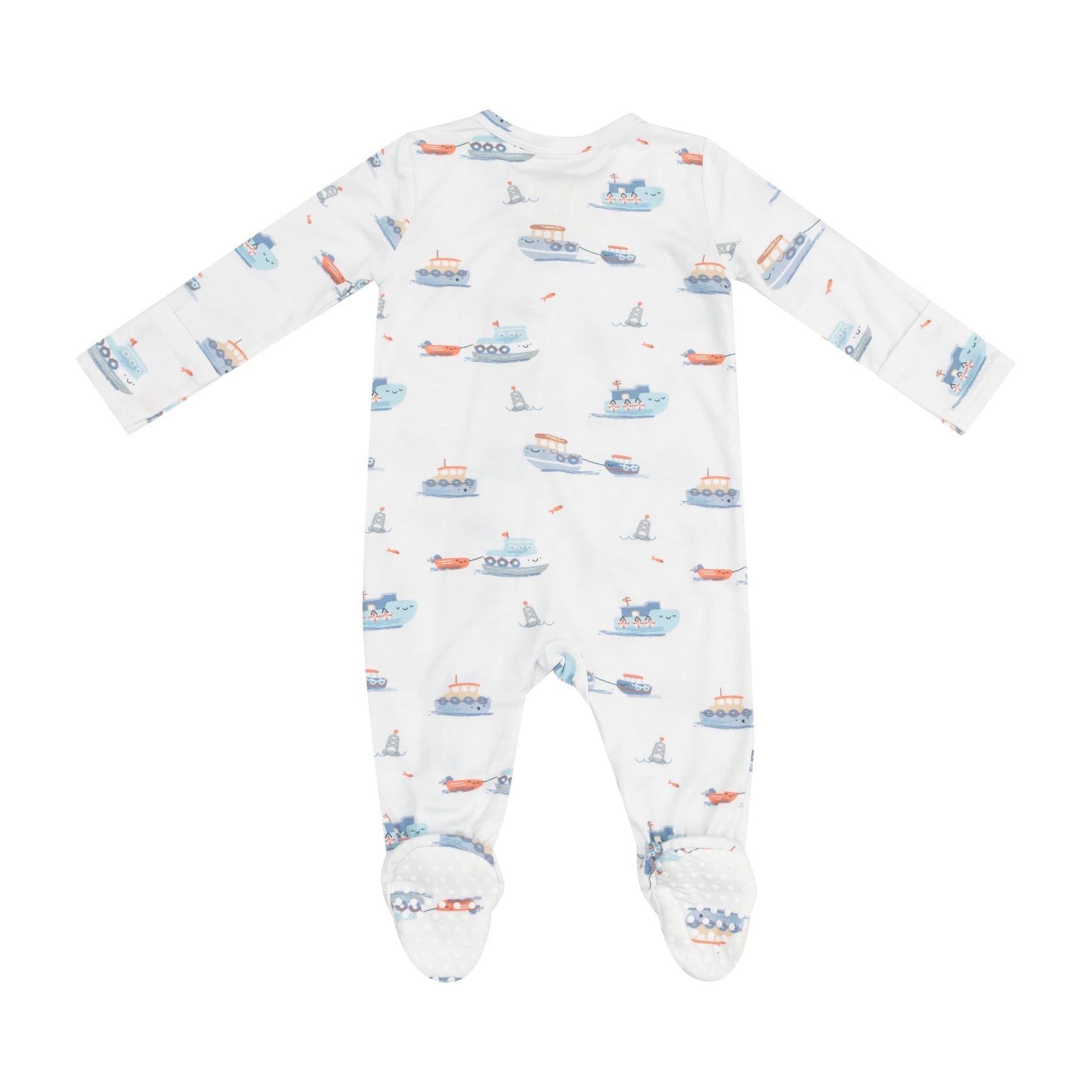 Angel Dear Angel Dear Bubbly Tugboats 2 Way Zipper Footie - Little Miss Muffin Children & Home