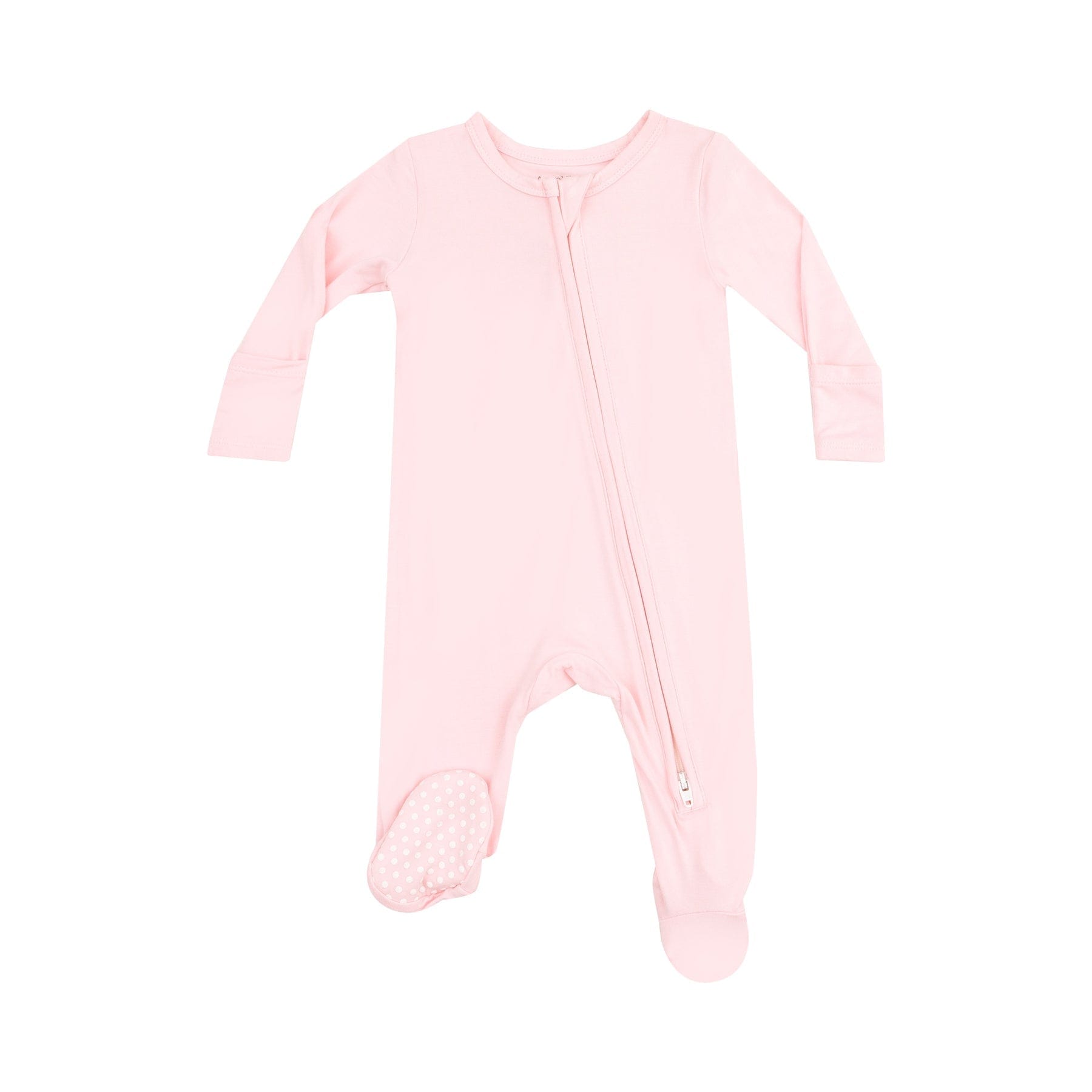 Angel Dear Angel Dear Solid Tickled Pink 2 Way Zipper Footie - Little Miss Muffin Children & Home