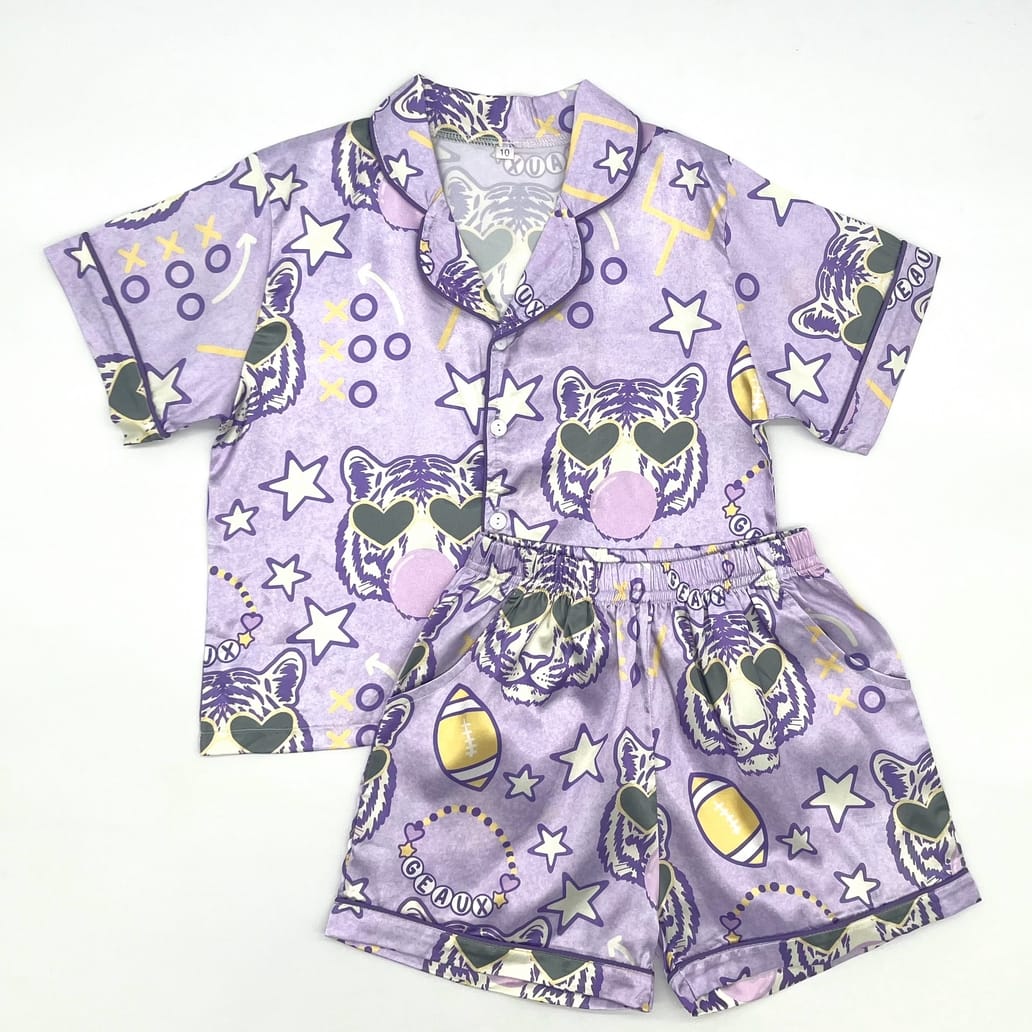 Sunny Tiger Silky Pajama Set