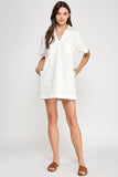 Ellison Denim Mini Dress Off White