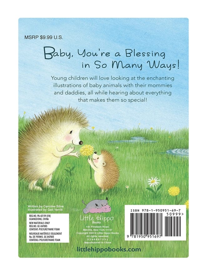 Little Hippo Books Baby, You're A Blessing - Children's Padded Board Book - Little Miss Muffin Children & Home
