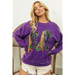 Ive Ive Sequin Mardi Gras Boots with Fringe Trim Pullover in Vintage Violet - Little Miss Muffin Children & Home