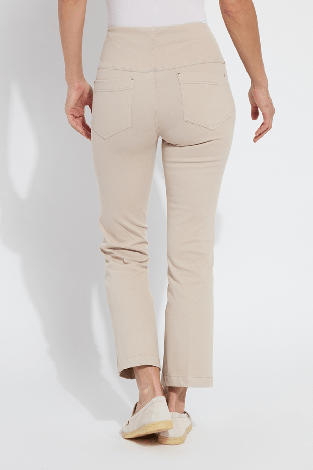 Lysse Lysse Ankle Denim Baby Bootcut in Beige - Little Miss Muffin Children & Home