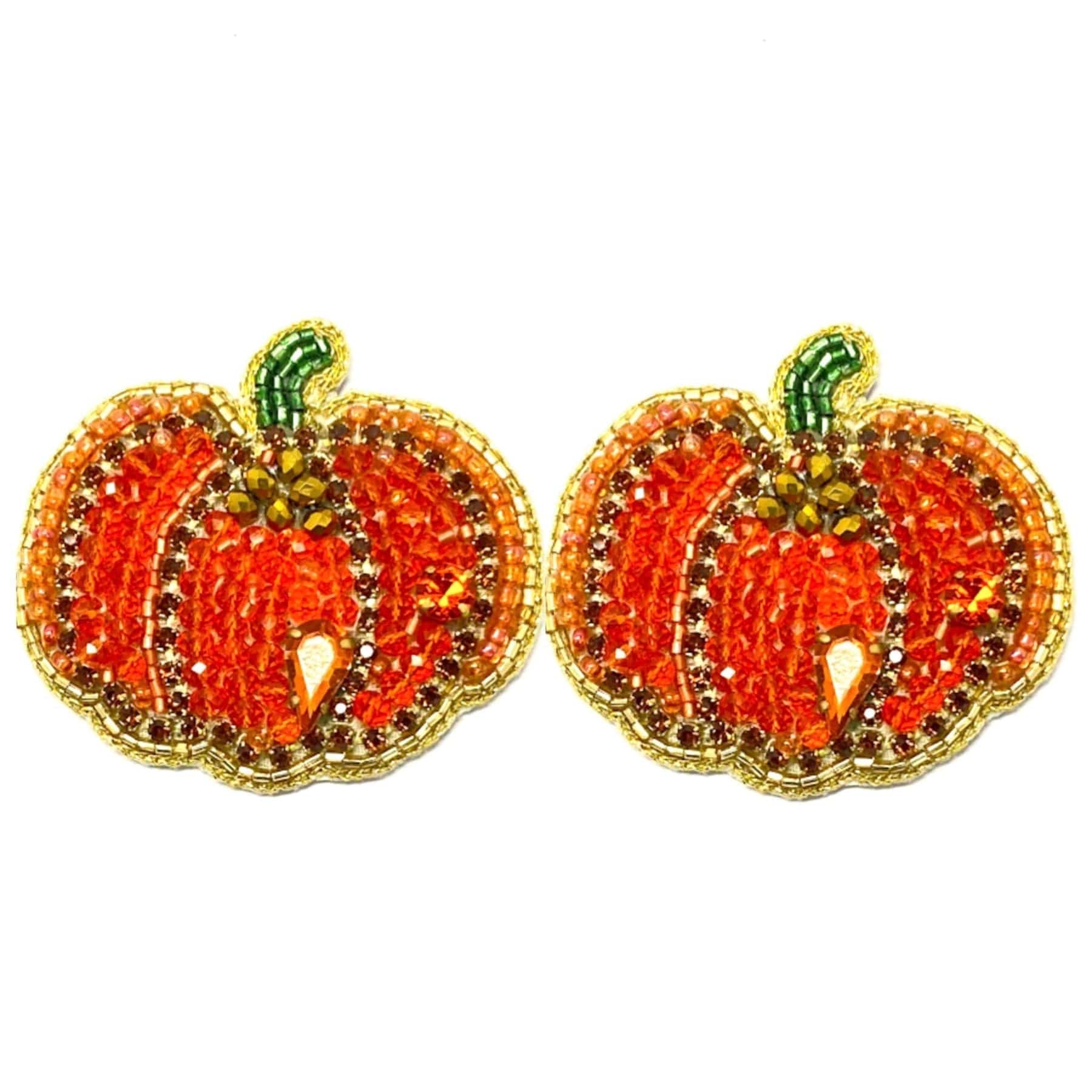 Golden Lily Golden Lily Halloween Beaded Pumpkin Earrings - Little Miss Muffin Children & Home
