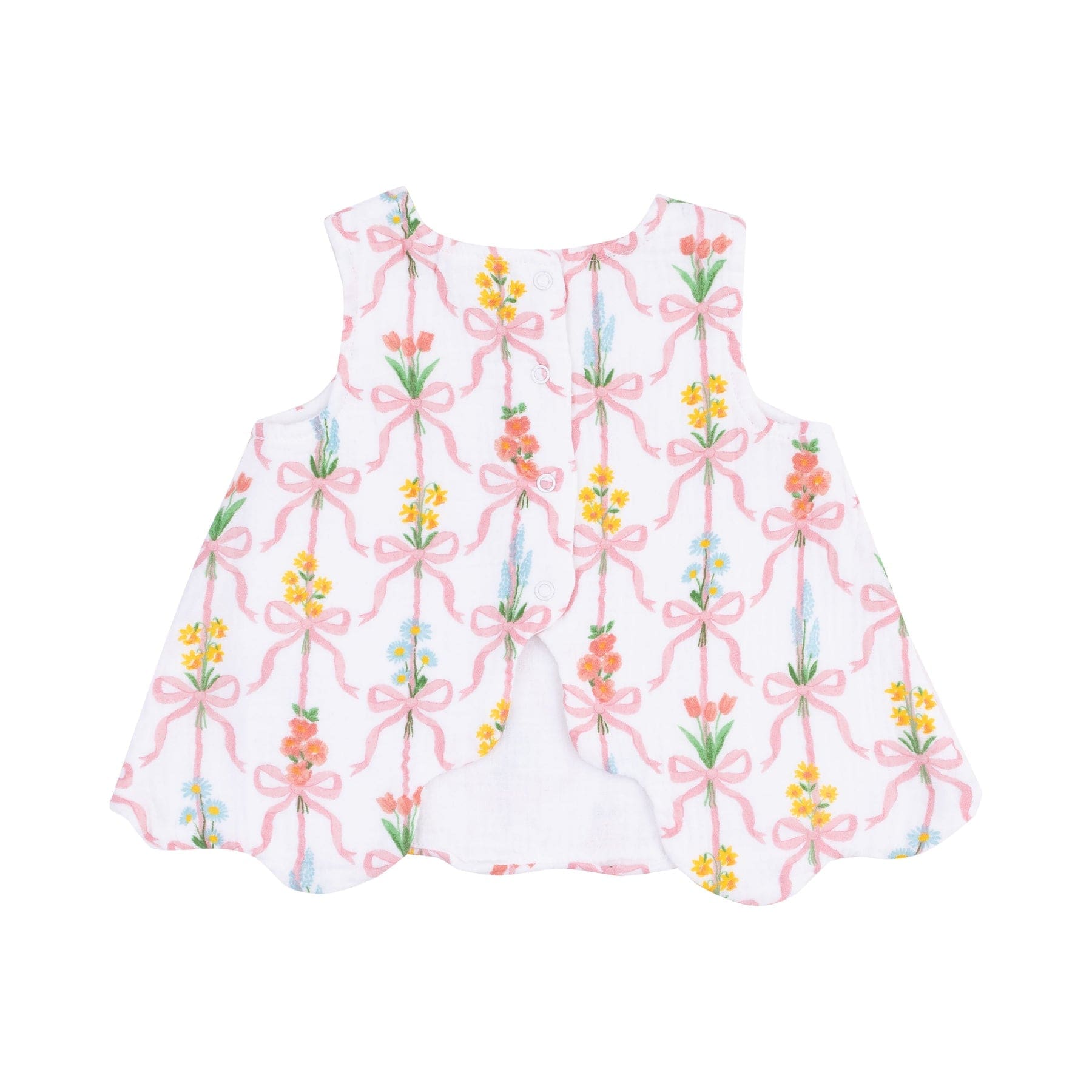 Angel Dear Angel Dear Ribbon Bouquets Scallop Open Back Top with Bloomer - Little Miss Muffin Children & Home