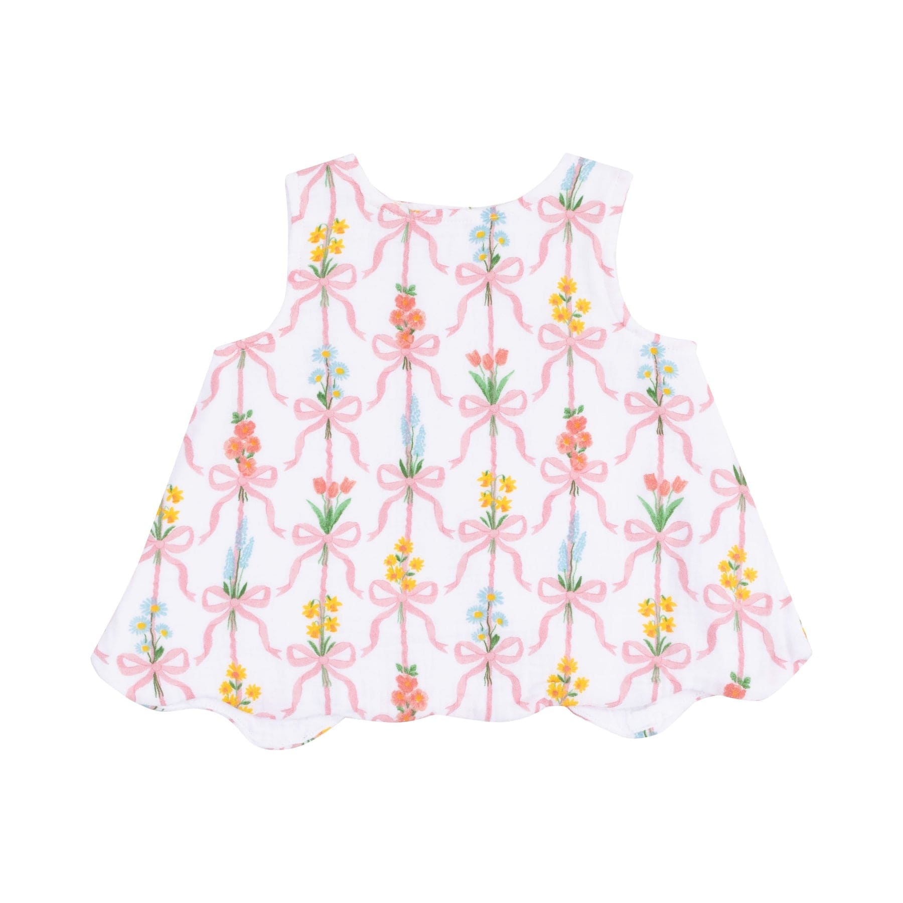 Angel Dear Angel Dear Ribbon Bouquets Scallop Open Back Top with Bloomer - Little Miss Muffin Children & Home