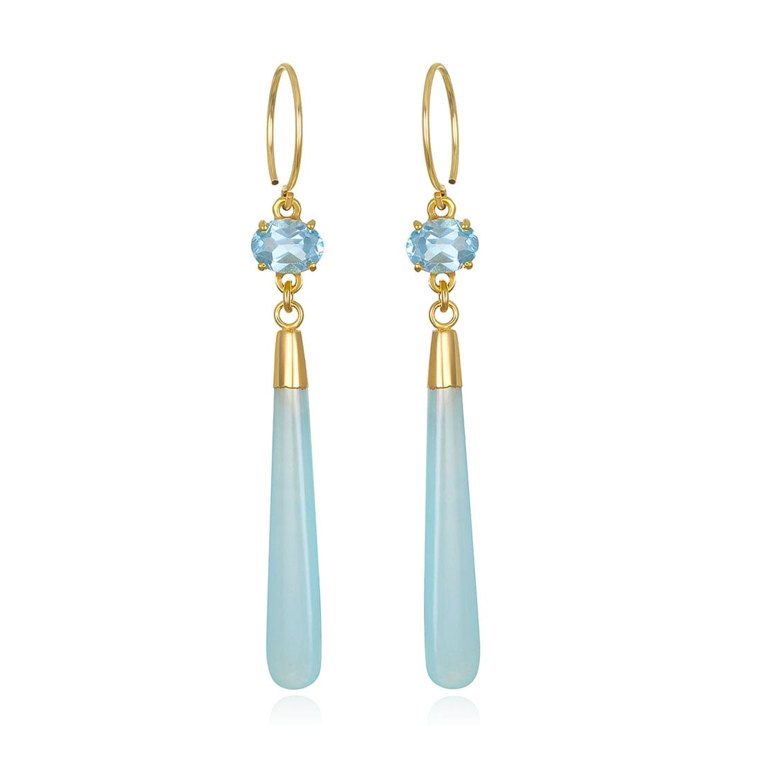 Amelia Rose Jewelry Gem Drop Topaz & Aqua Earring - Little Miss Muffin Children & Home