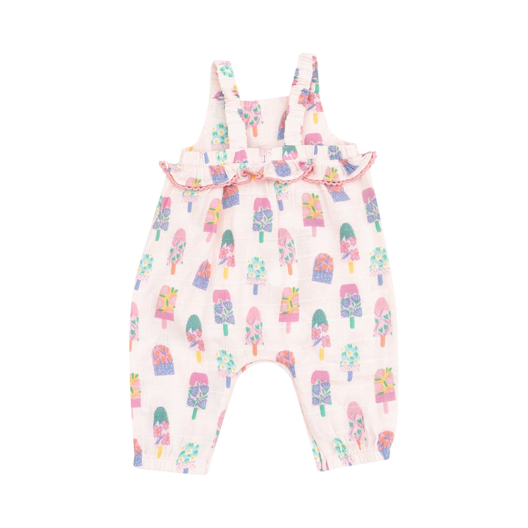 Angel Dear Angel Dear Floral Popsicles Ruffle Waist Romper - Little Miss Muffin Children & Home