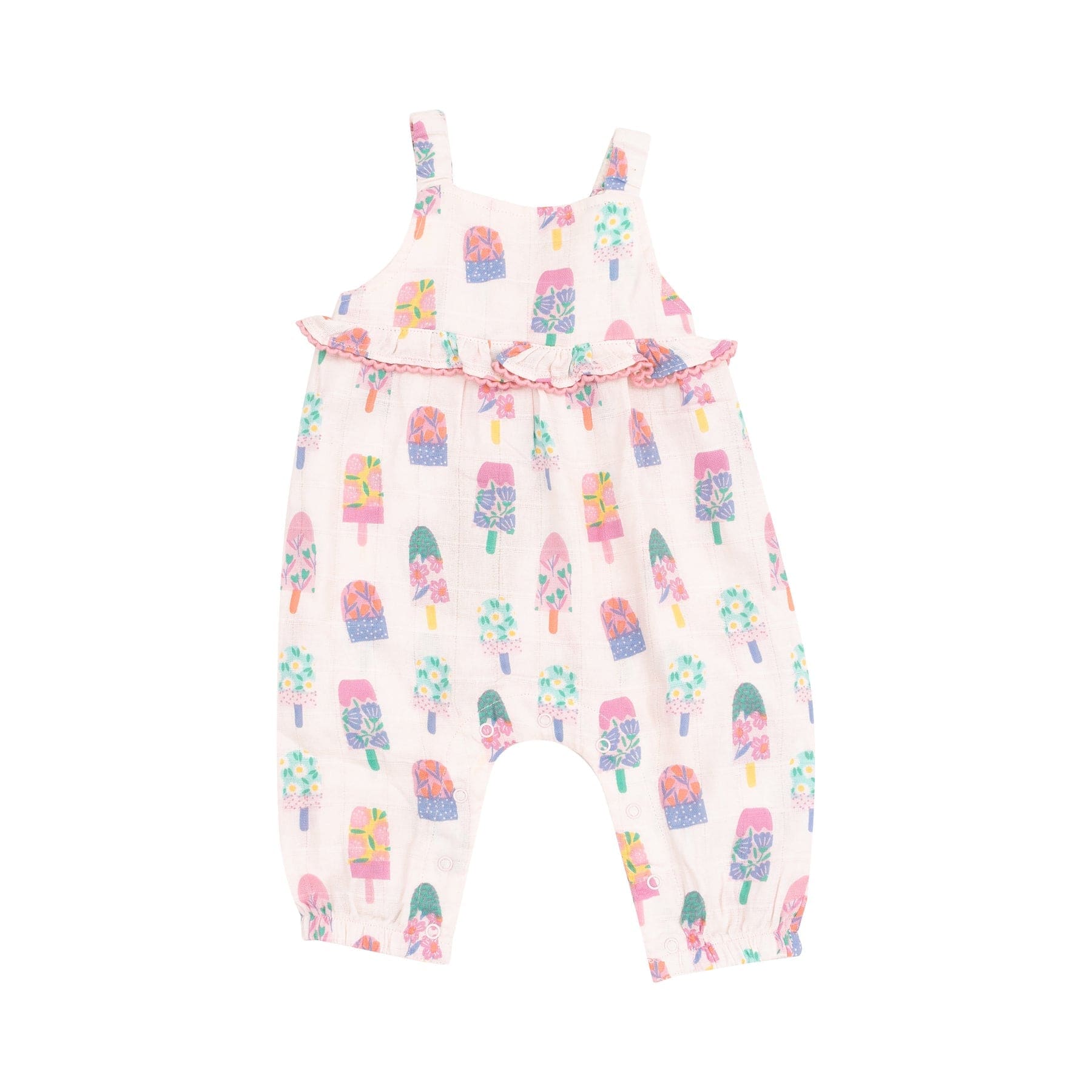 Angel Dear Angel Dear Floral Popsicles Ruffle Waist Romper - Little Miss Muffin Children & Home