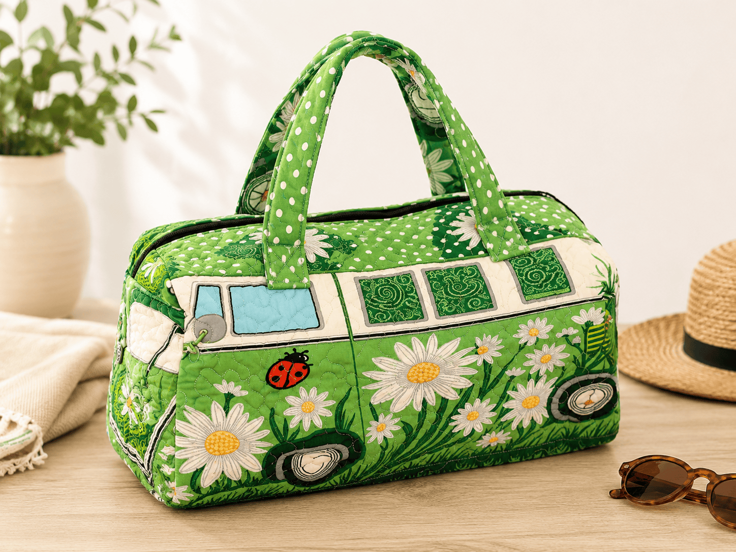 Ladybug Hippie Bus 3D Print Duffle Bag