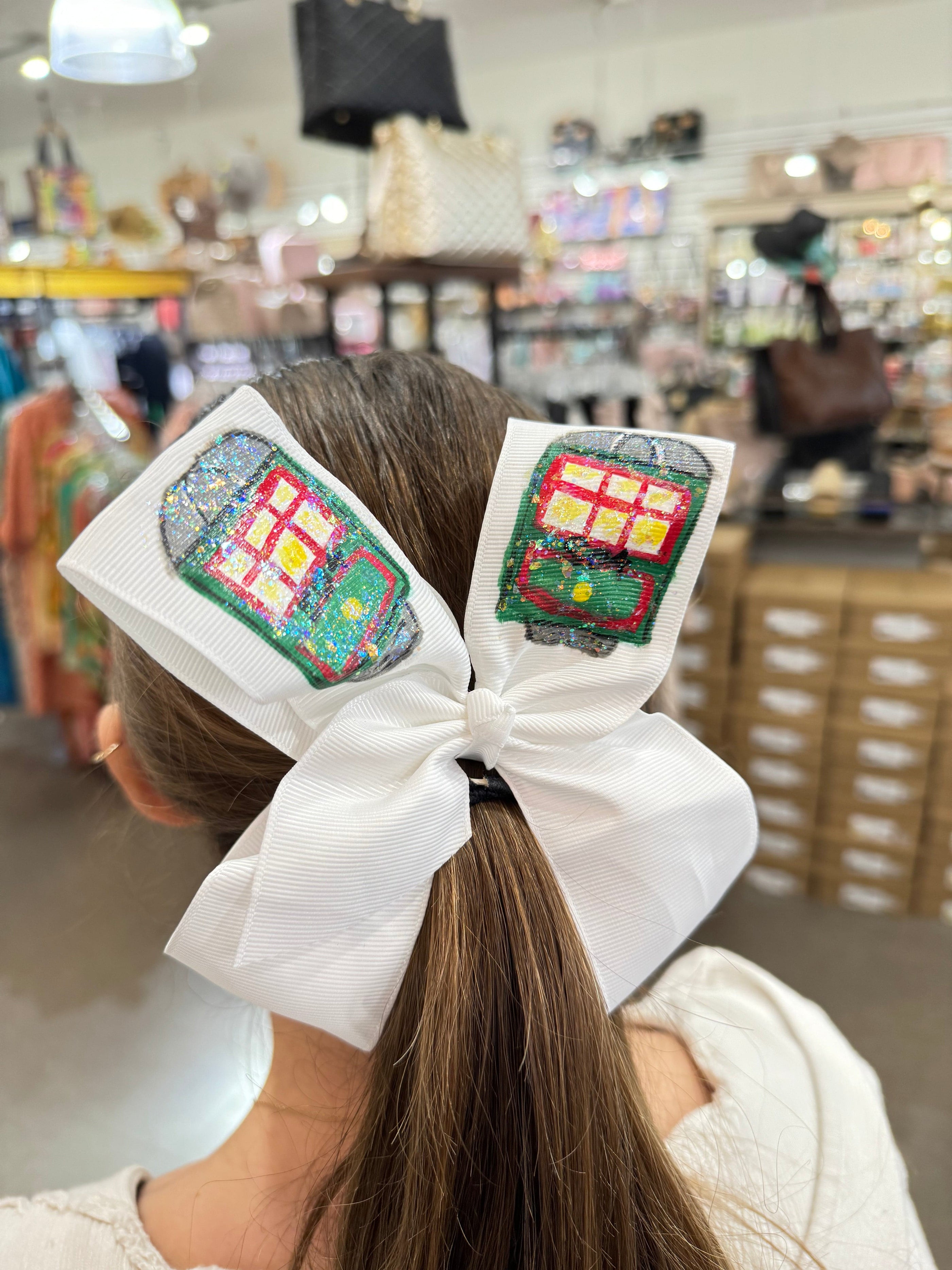 Heidi Davis Heidi Davis Streetcar Hand Painted Glitter Bow - Little Miss Muffin Children & Home