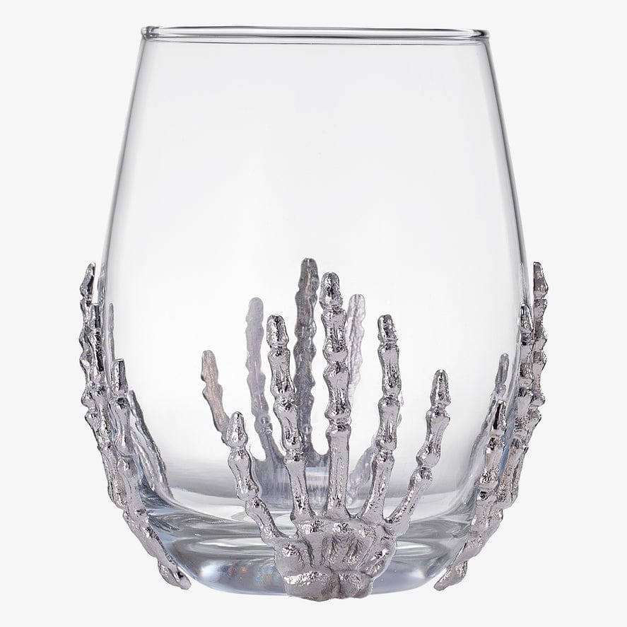 The Wine Savant / Khen Glassware Stemless 17oz Skeleton Hand Wine Glass - Little Miss Muffin Children & Home