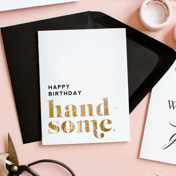 Happy Birthday Handsome Stylish Greeting Card