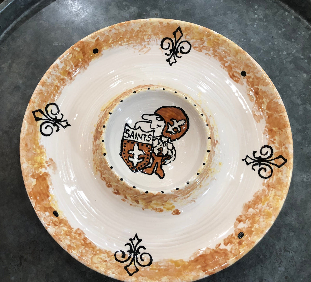 Jan Salzer Art Saints Round Chip & Dip - Little Miss Muffin Children & Home