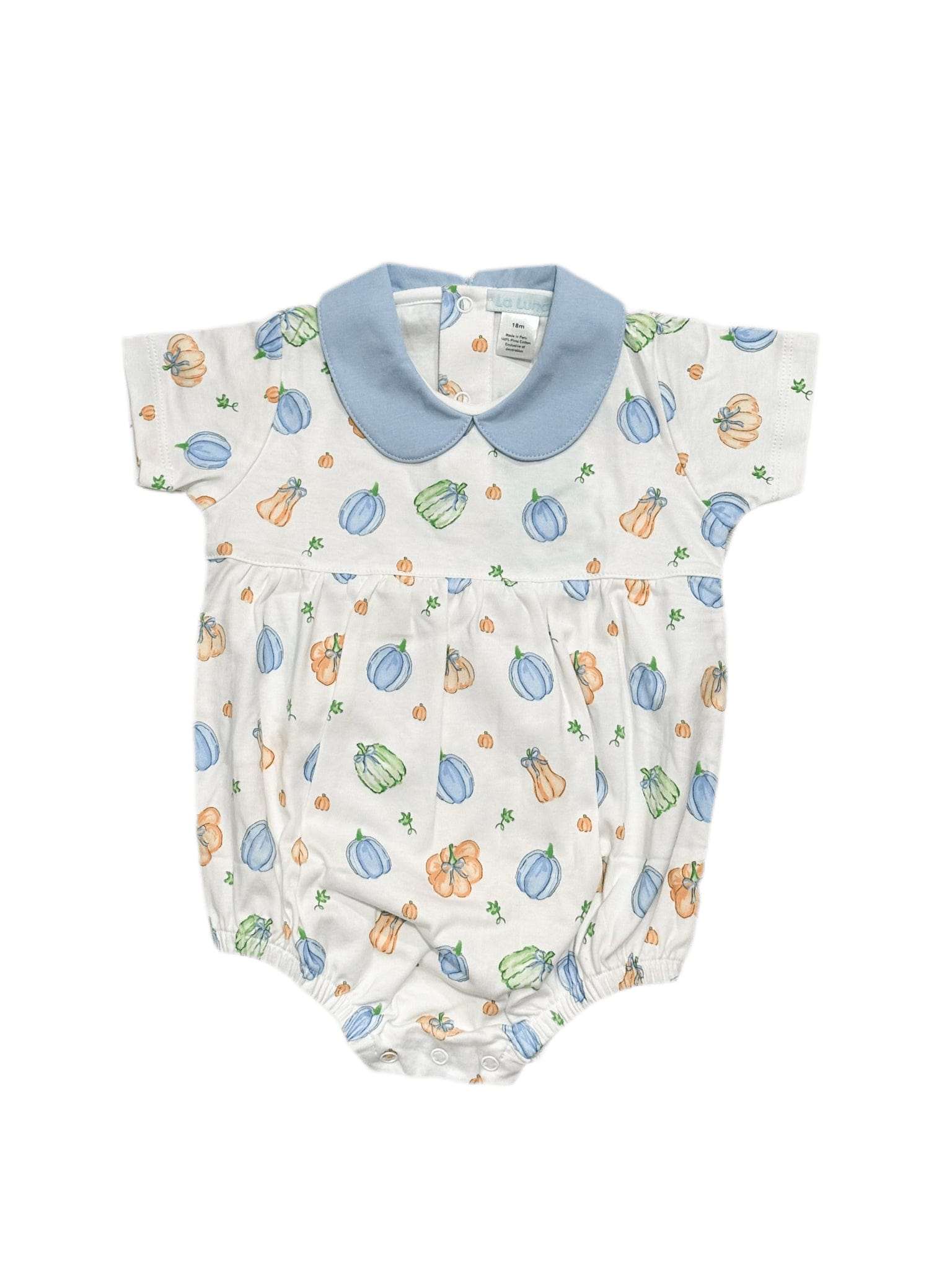 boys blue collared pumpkin bubble