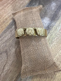 Carol Cassisa Trois Tigres Thin Brass Cuff