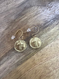 Carol Cassisa Petit Croix Earrings (Cross Coin)