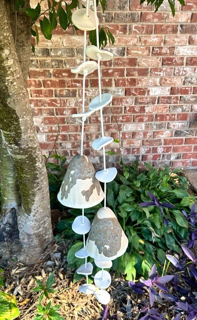 Poor House Pottery Mushrooms Large Double Strand Wind Chime - Little Miss Muffin Children & Home