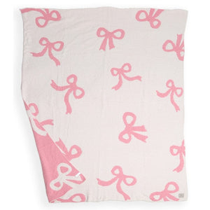 Fashion City Fashion City Bow Printed Cozy Soft Throw Blanket - Little Miss Muffin Children & Home